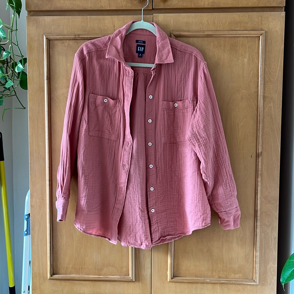 Gap crinkle gauze big shirt